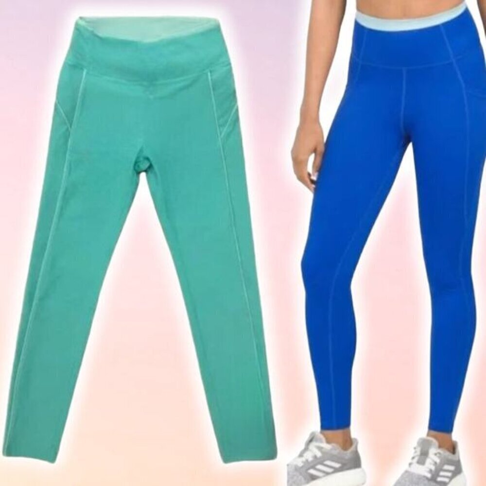 NWT WILO The Label Outline High Rise Legging Sea Green Sz XS